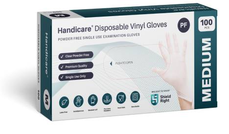 Clear Disposable Single-Use Vinyl Gloves – 100 pack
