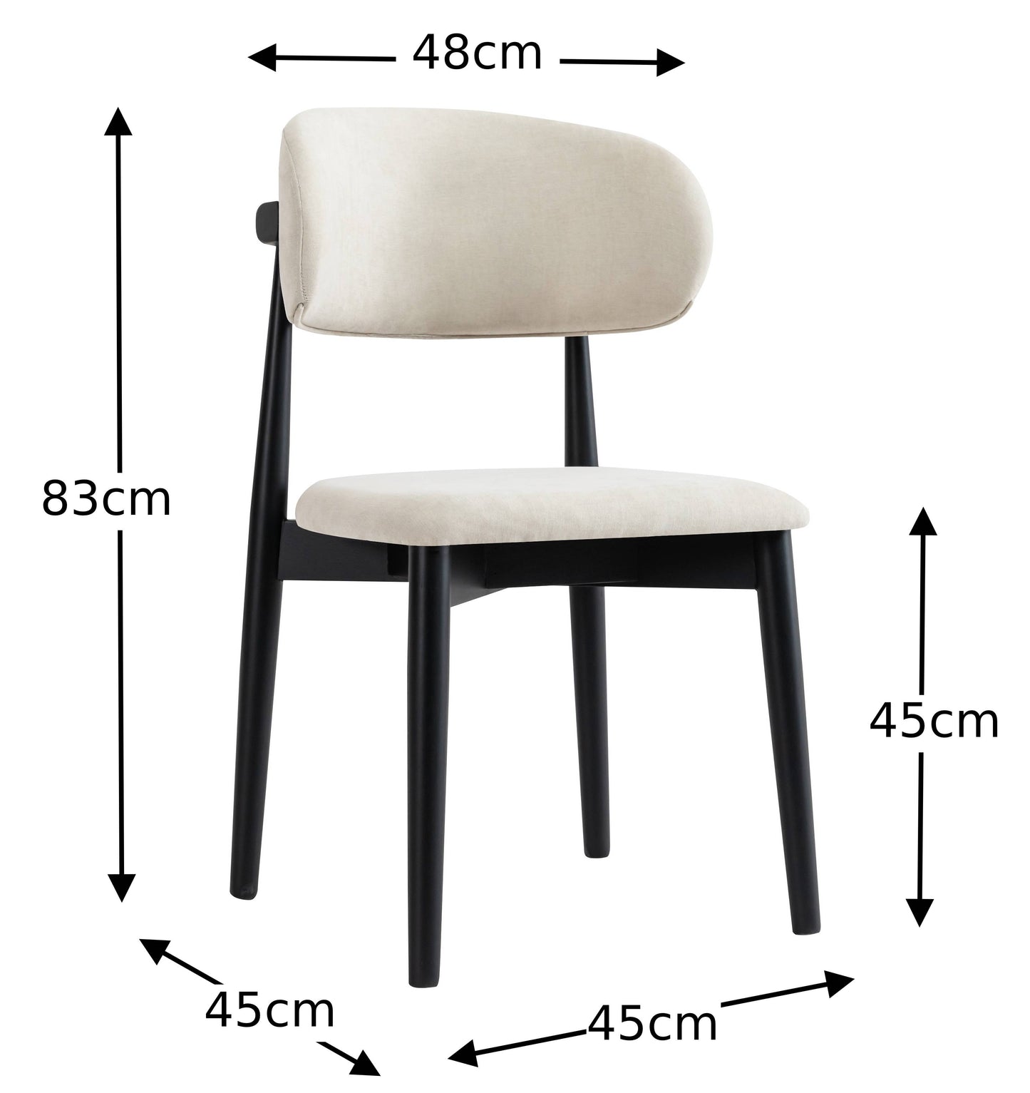 Moon Dining Chair - Black