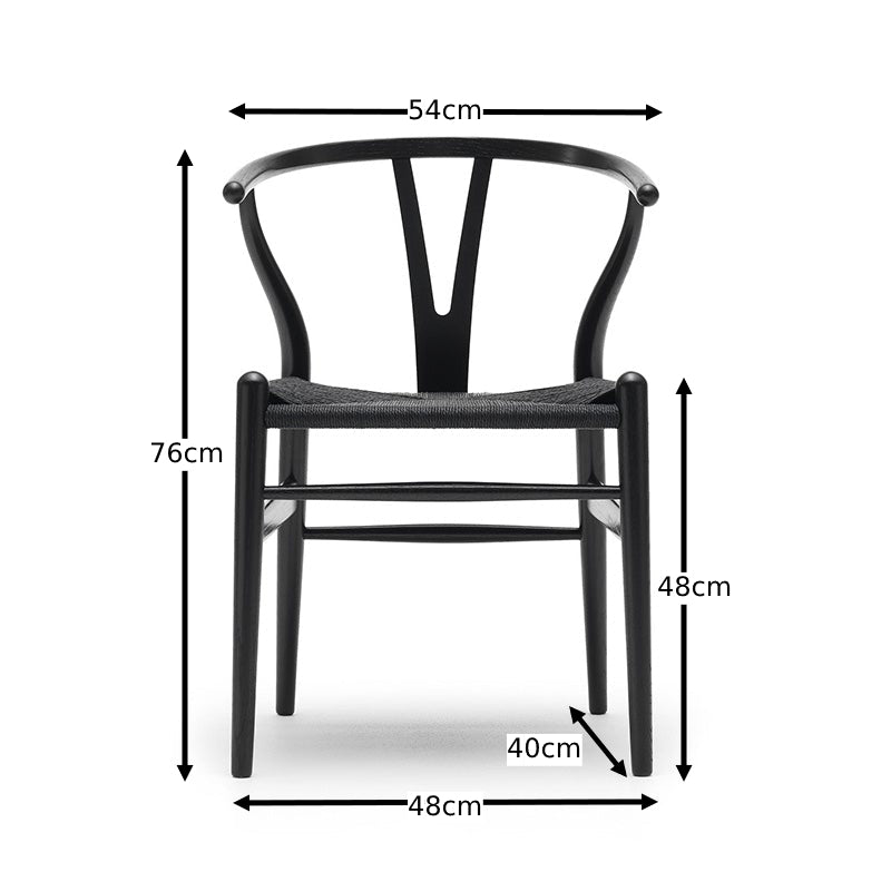 Wishbone Chair - Black + Black