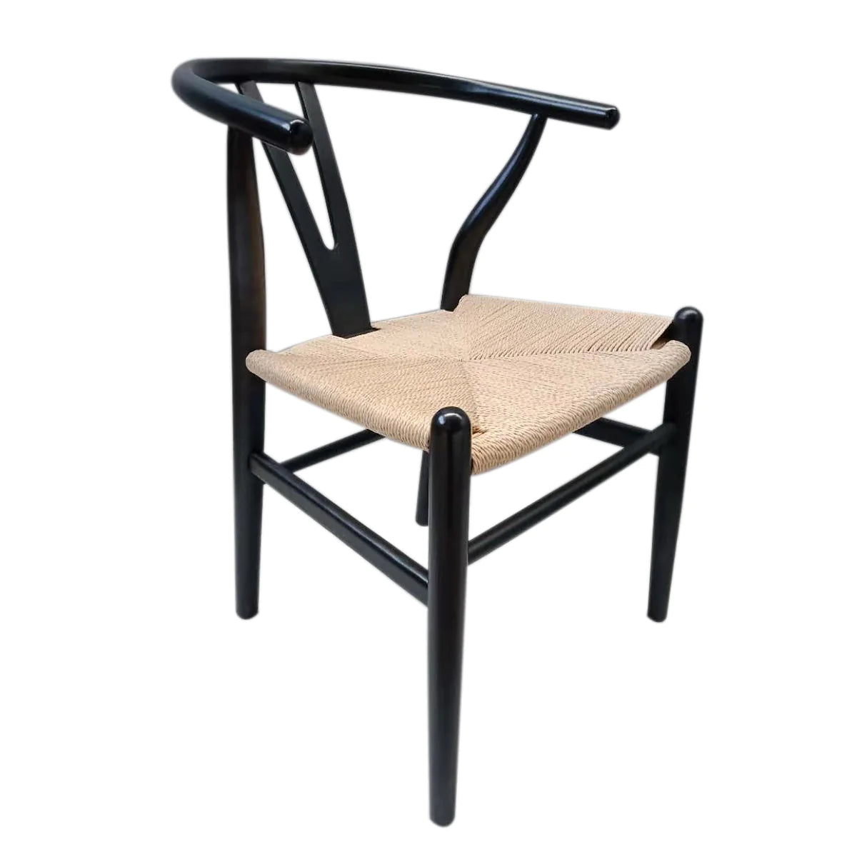 Wishbone Chair - Black + Natural