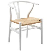 Wishbone Chair - White + Natural