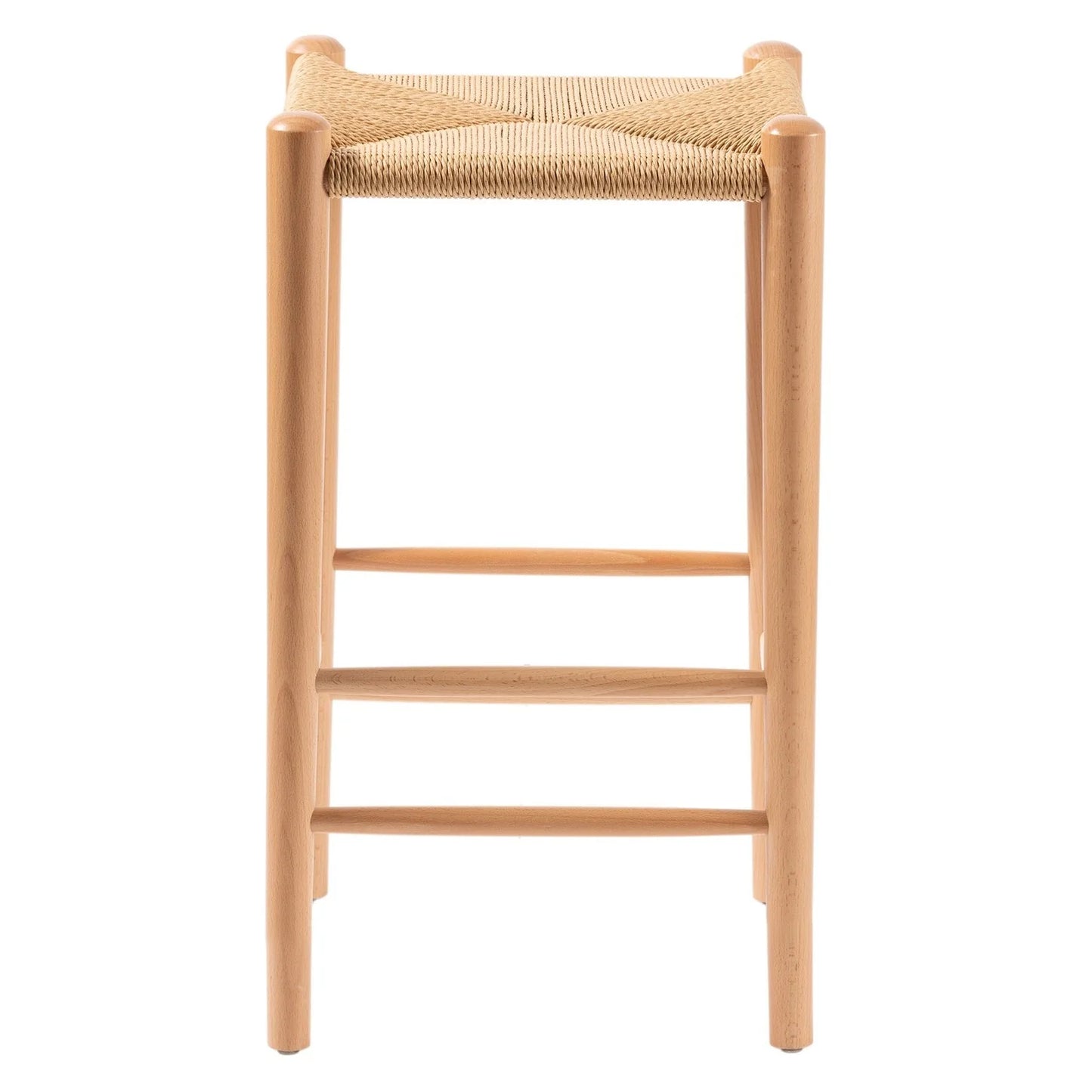 Wishbone Rope Stool - Natural + Natural