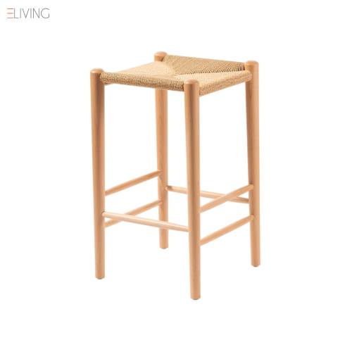 Wishbone Rope Stool - Natural + Natural