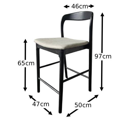 Cloudy Kitchen Stool - Black