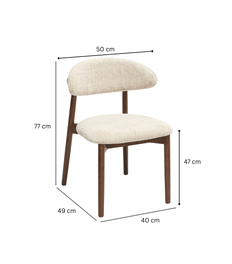 Moon Dining Chair - Walnut
