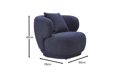 Cloud Boucle Armchair - Blue