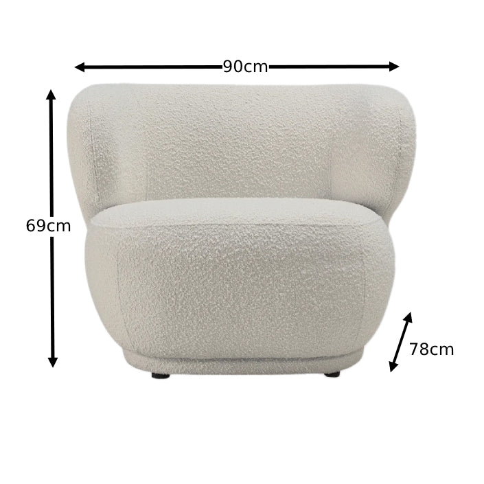 Cloud Boucle Armchair - White