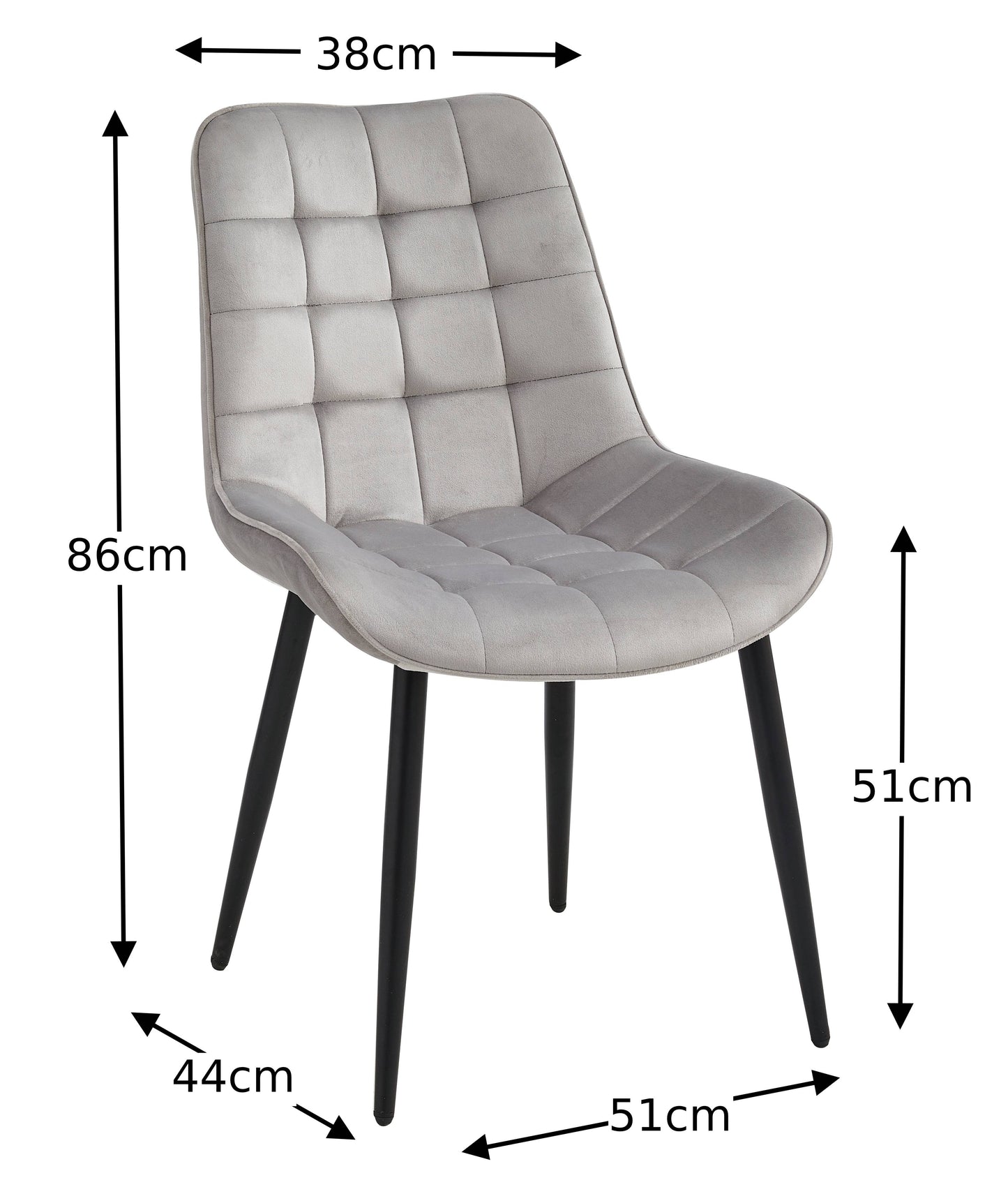 Velvet Luxe Dining Chairs - Set of 4