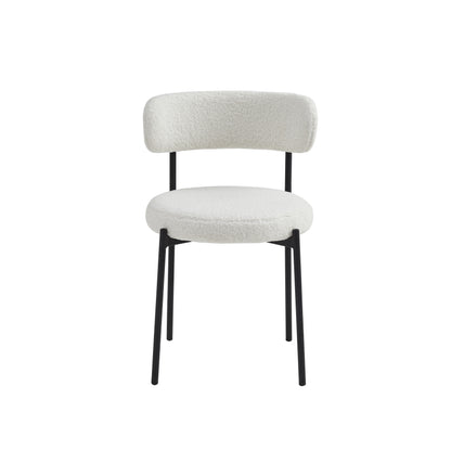 Boucle Round Dining Chair - Set of 4