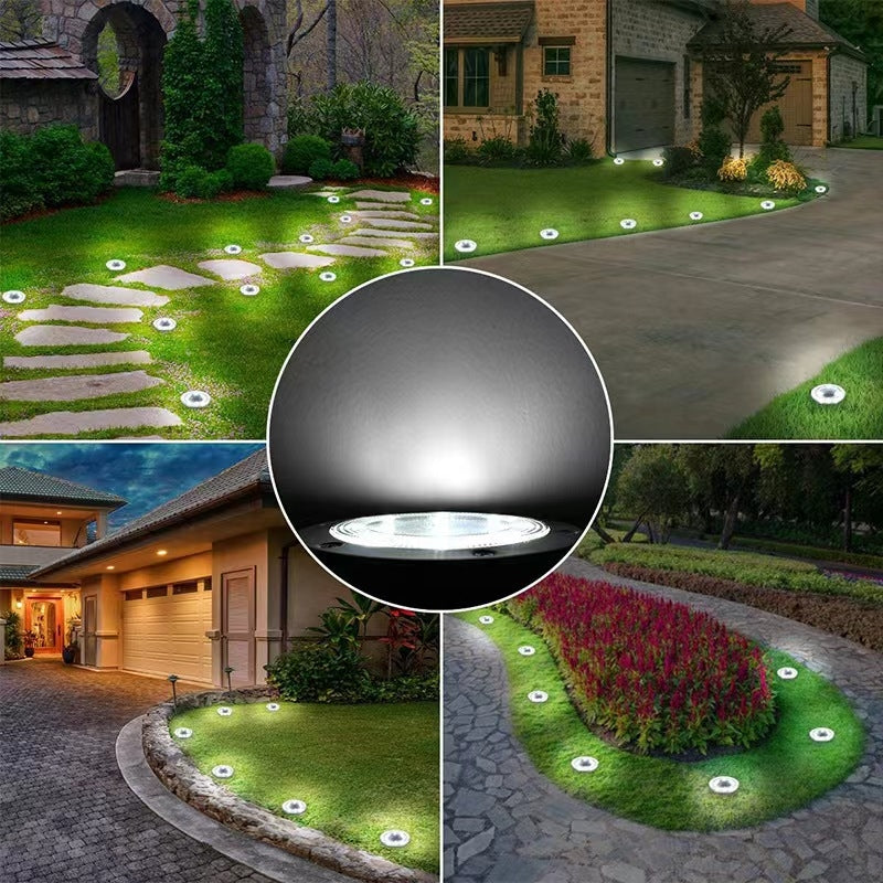 LED In-Ground Garden Solar Lights – 8 Pack