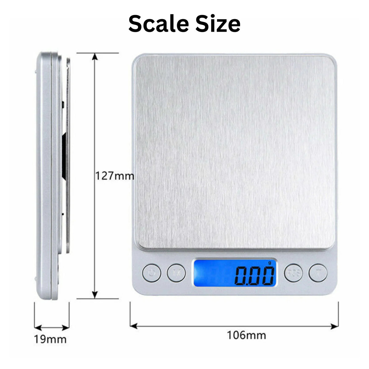 Kitchen Digital Scale Rear View Kitchen Digital Scale – ELIVING