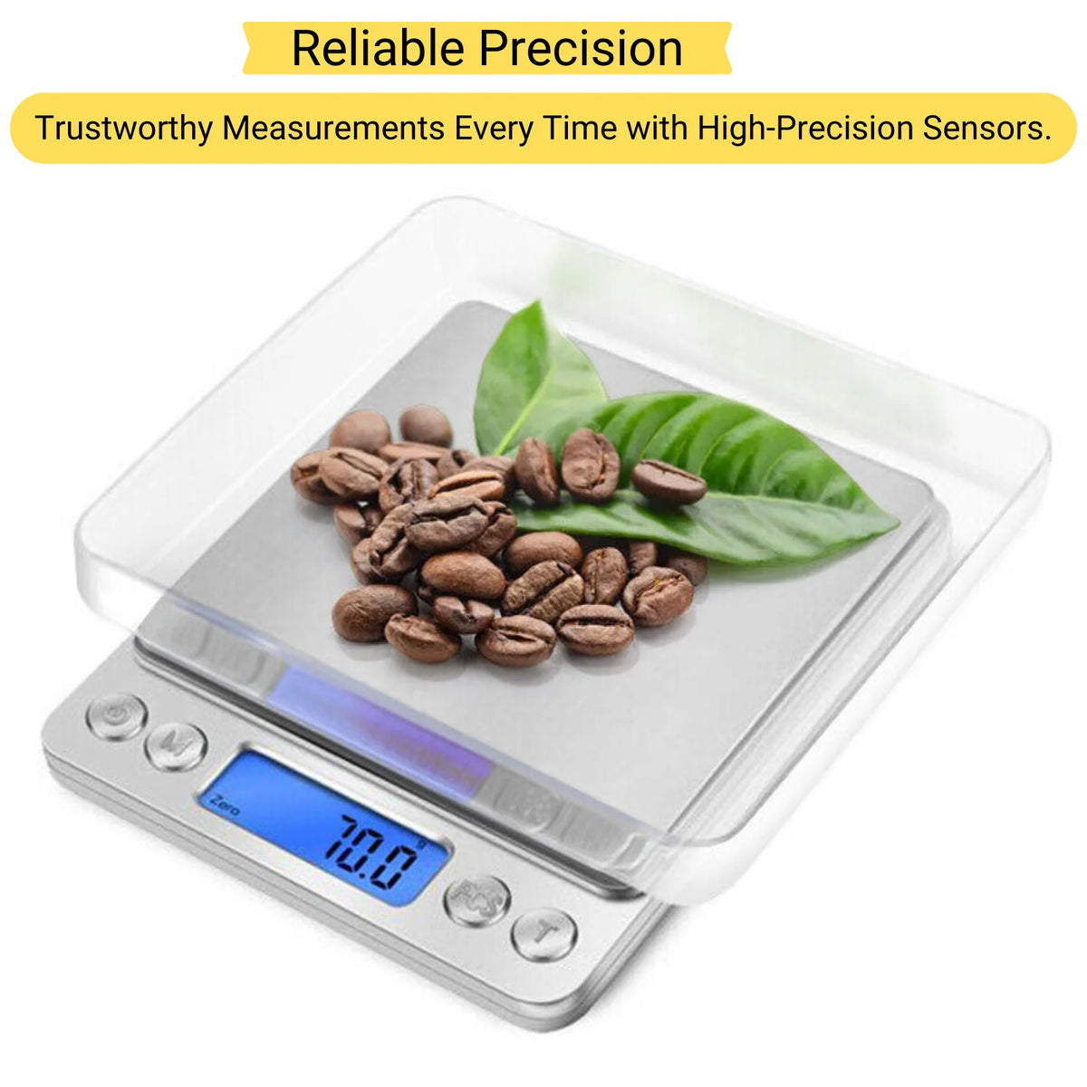 Kitchen Digital Scale Rear View Kitchen Digital Scale – ELIVING