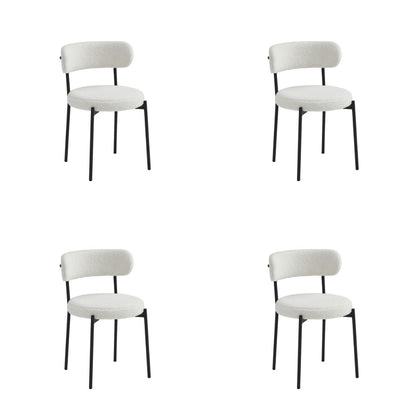 Boucle Round Dining Chair - Set of 4