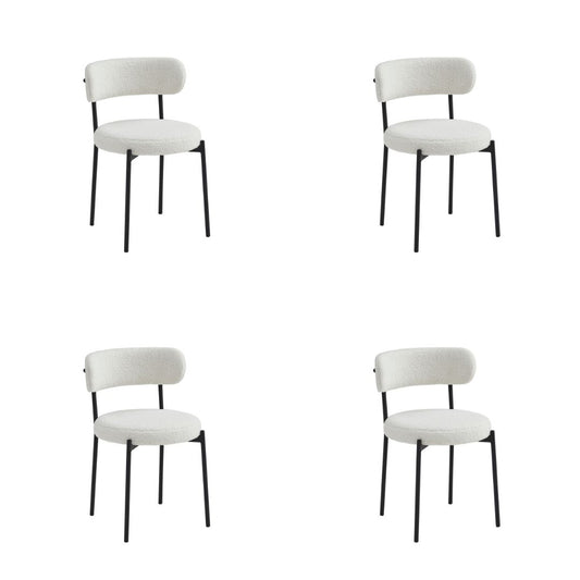 Boucle Round Dining Chair - Set of 4