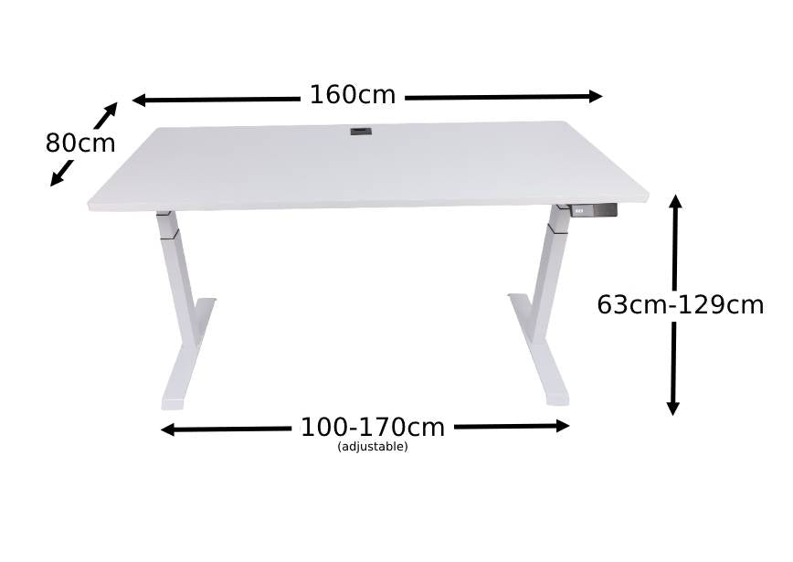 Sit Stand Desk - White