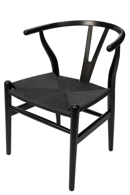 Wishbone Chair - Black + Black
