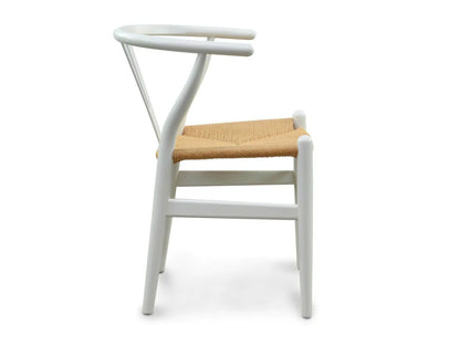 Wishbone Chair - White + Natural