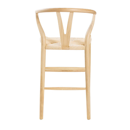 Wishbone Kitchen Bench Stool - Natural + Natural