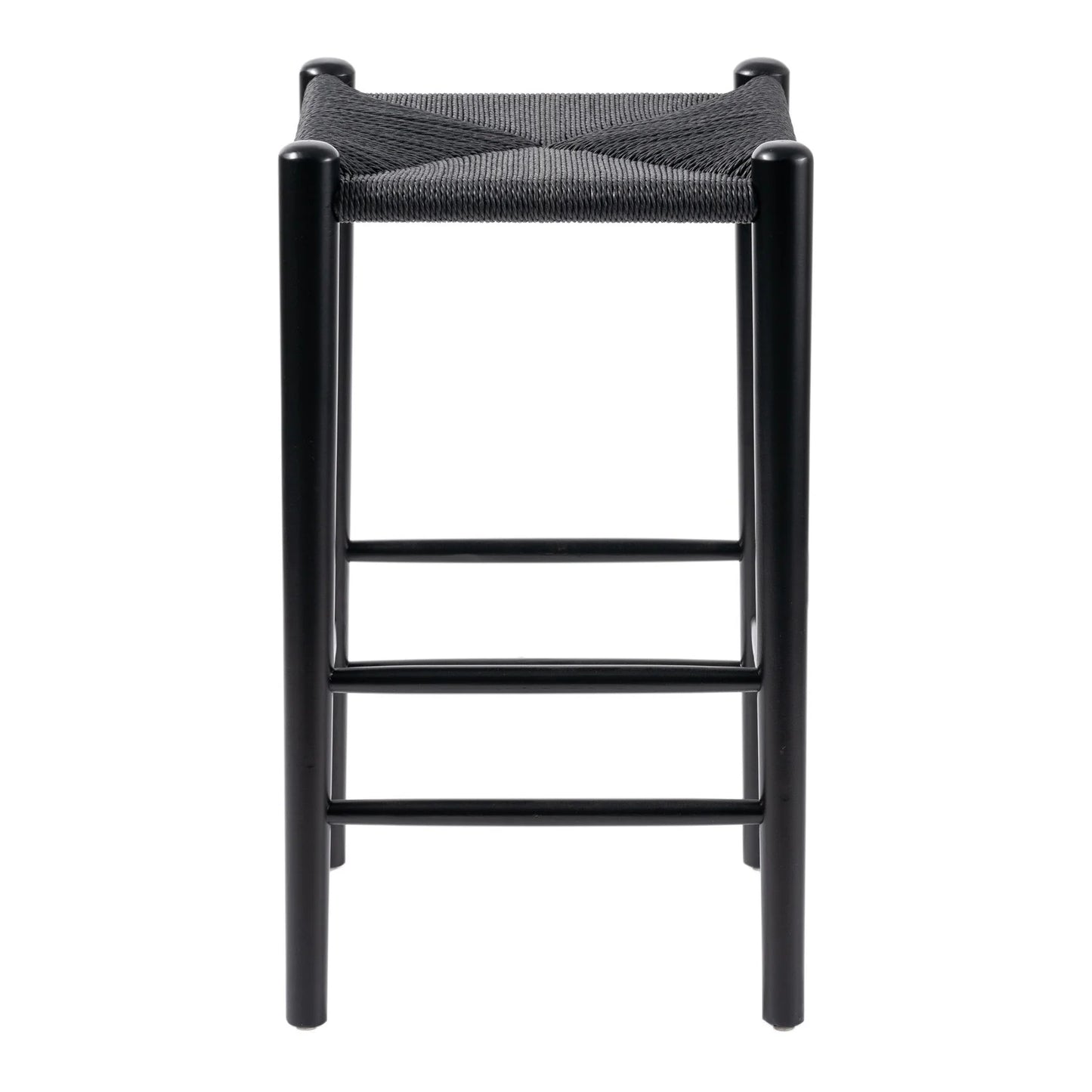 Wishbone Rope Stool - Black + Black