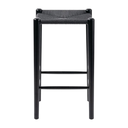 Wishbone Rope Stool - Black + Black