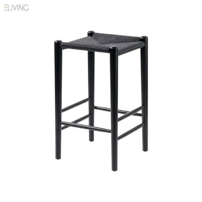 Wishbone Rope Stool - Black + Black