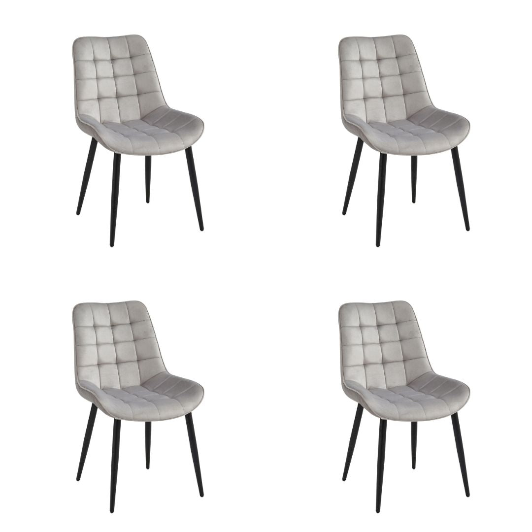 Velvet Luxe Dining Chairs - Set of 4